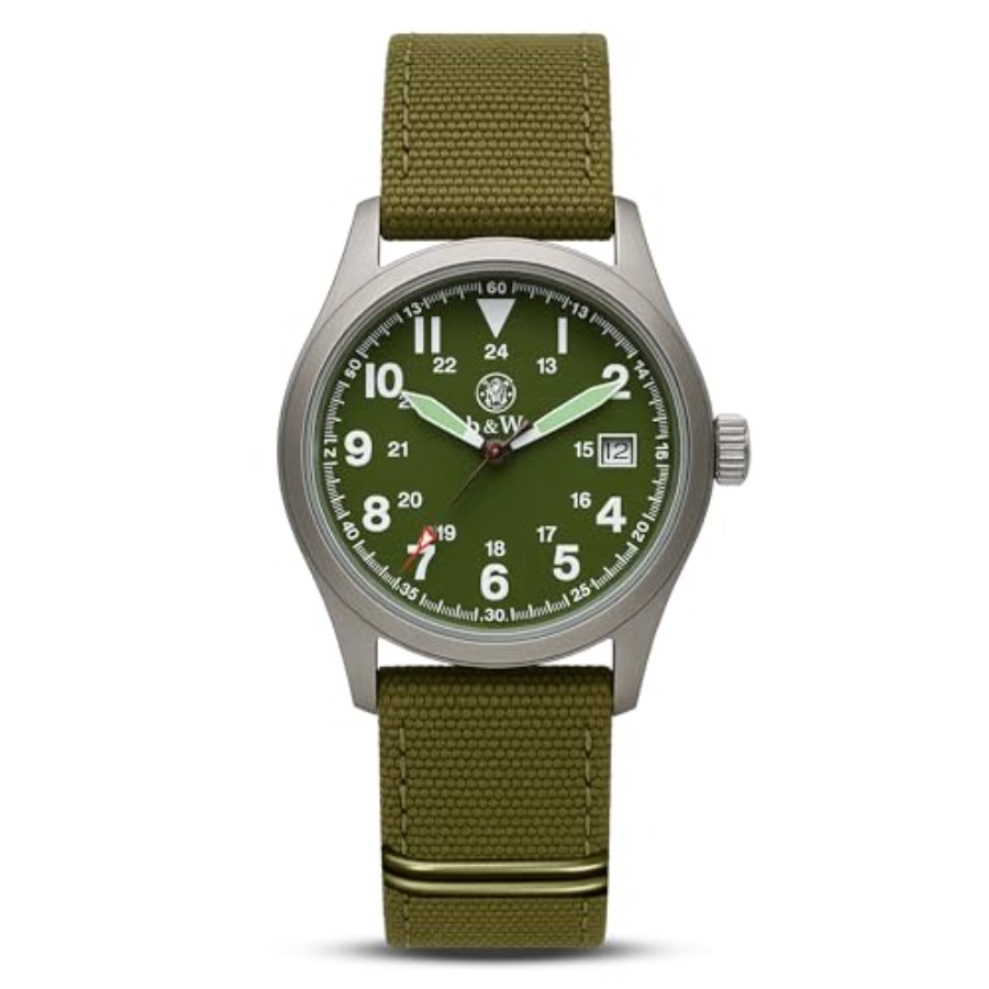 Canvas Strap Watch - Men's Military Watch, 3 Interchangeable Canvas