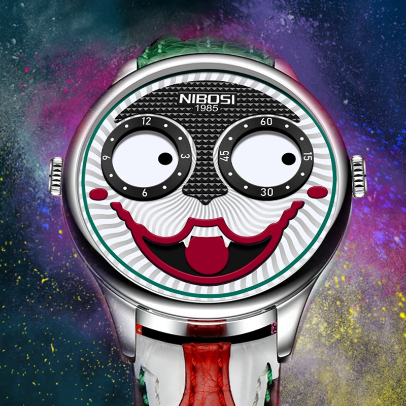 Leather Watch Band Men - Cool Joker Watch Men Classic Men's