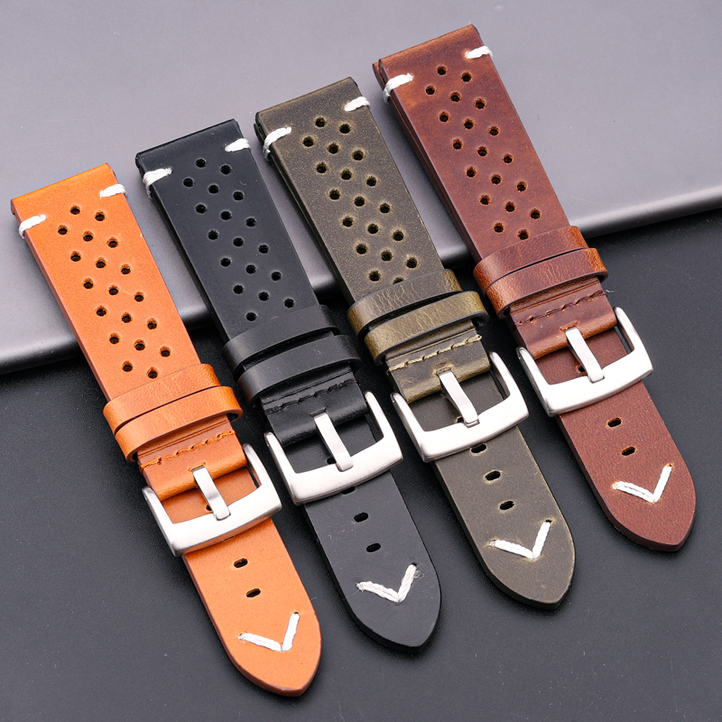 Breathable Genuine Leather Qui - Nato Strap Nylon ulasan dan harga