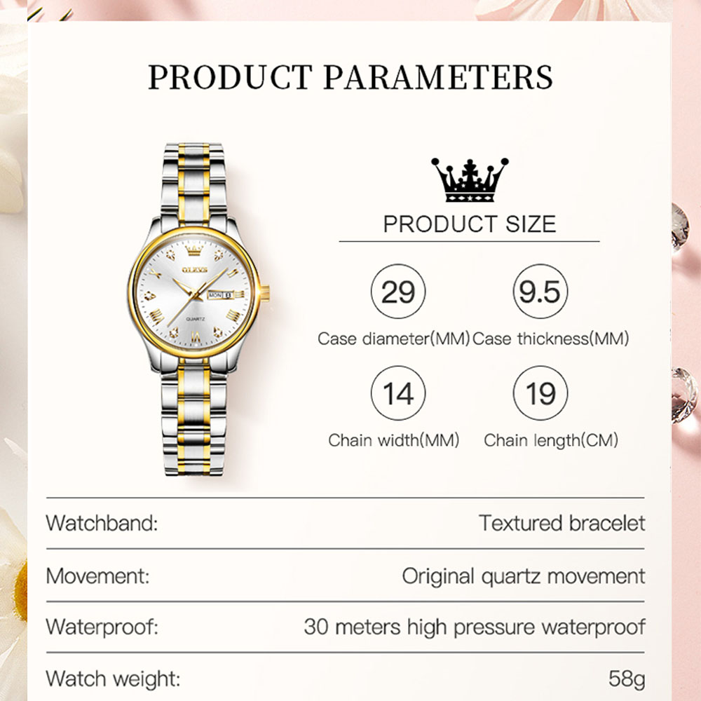 OLEVS 5563 New Fashion Women Q - Stainless Bracelet Diver ulasan dan harga
