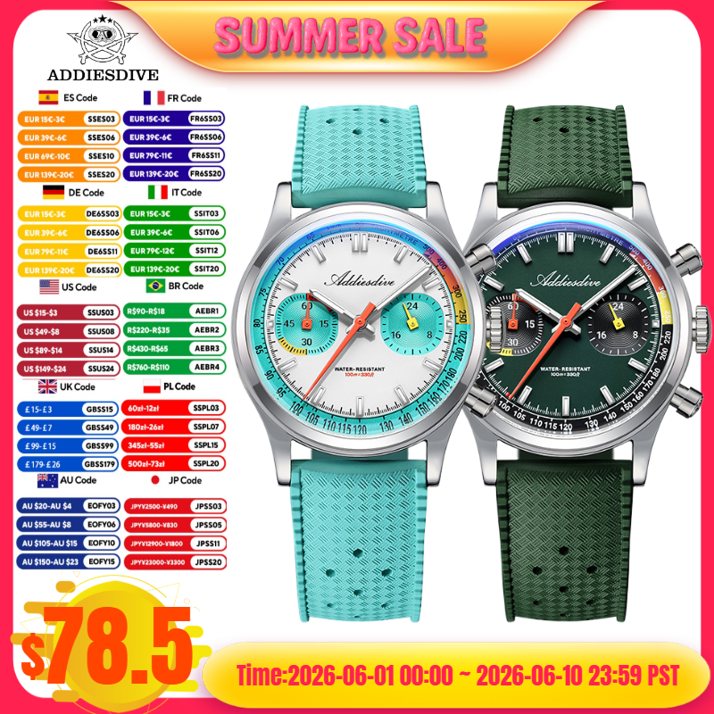 ADDIESDIVE 2025 NEW TOP 38mm M - Rubber Strap Diver ulasan dan harga
