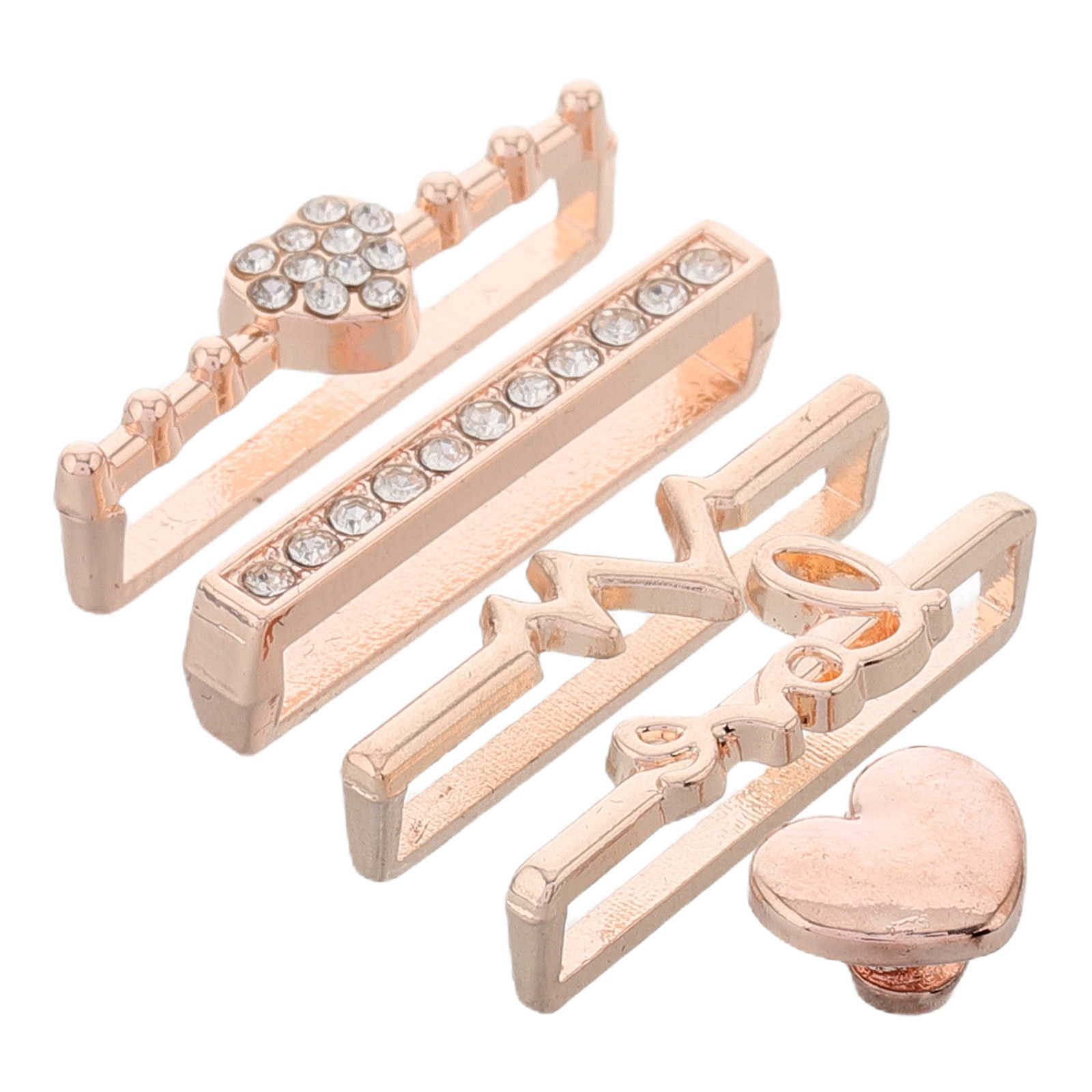 5Pcs Heart Design Watch Band D - Mesh Strap Metal ulasan dan harga