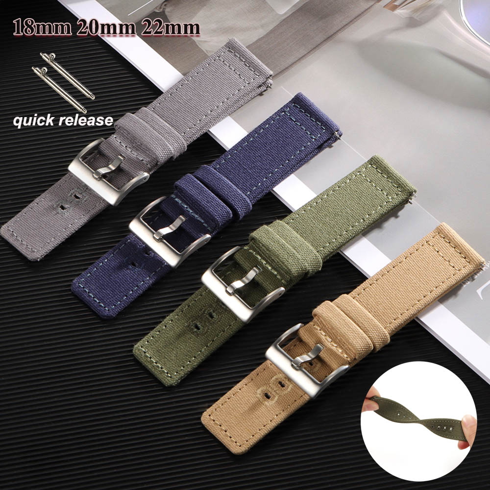 Nylon Woven Canvas Watch Band  - Canvas Strap Watch ulasan dan harga