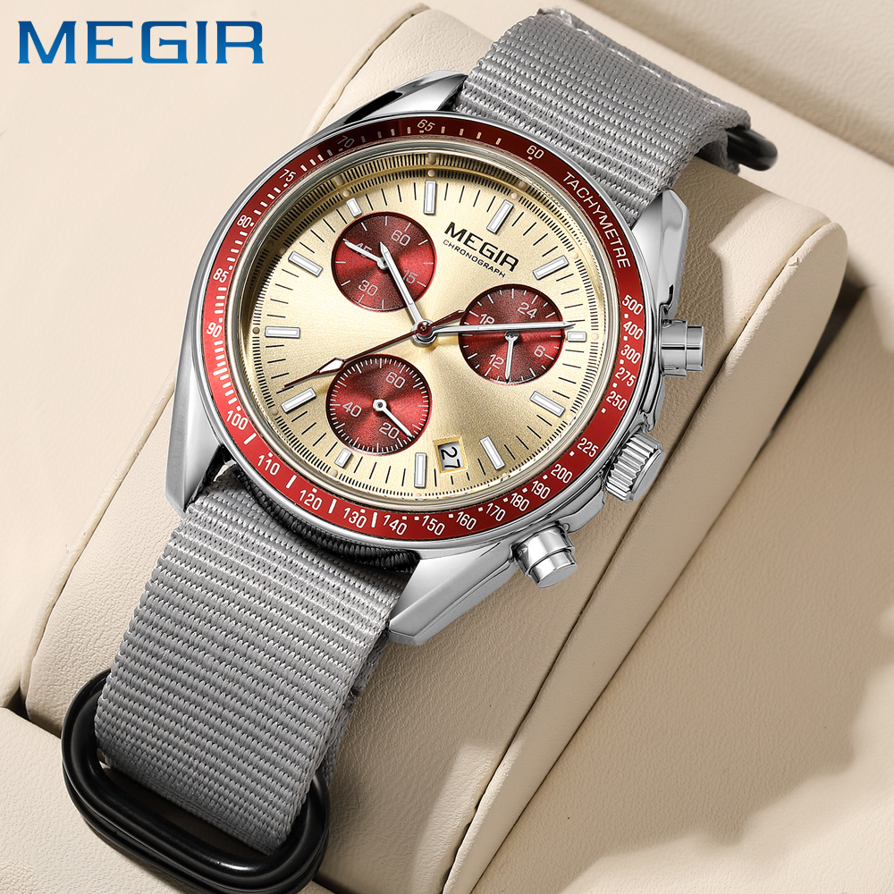 MEGIR New Luxury Men's Watches - Canvas Strap Watch ulasan dan harga