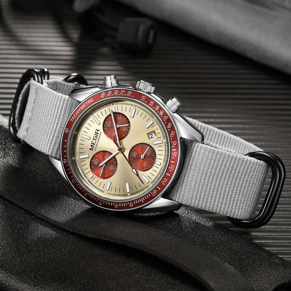 MEGIR New Luxury Men's Watches - Canvas Strap Watch ulasan dan harga