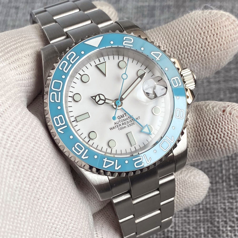 Customized 40mm Ice Blue Dial  - Stainless Bracelet Diver ulasan dan harga
