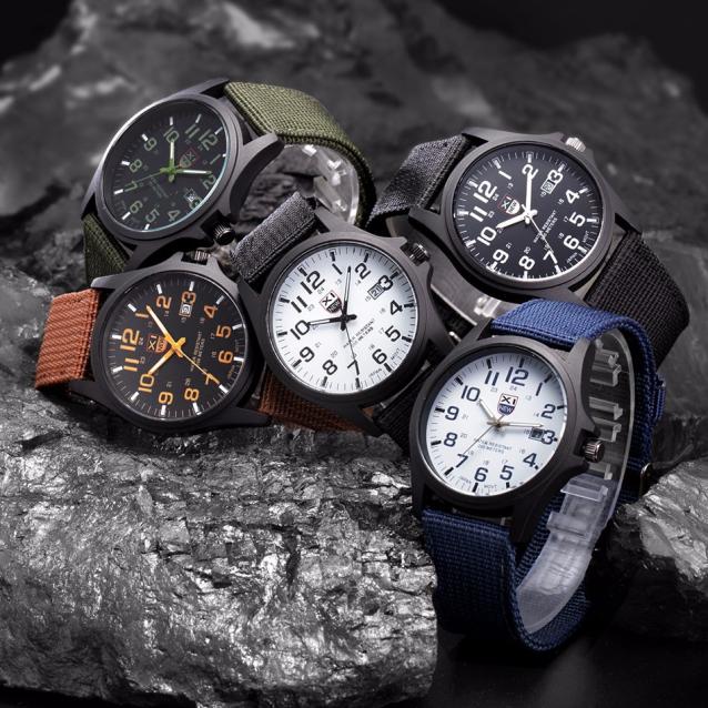 Men'S Quartz Watch Student Sim - Tropic Strap Vintage ulasan dan harga