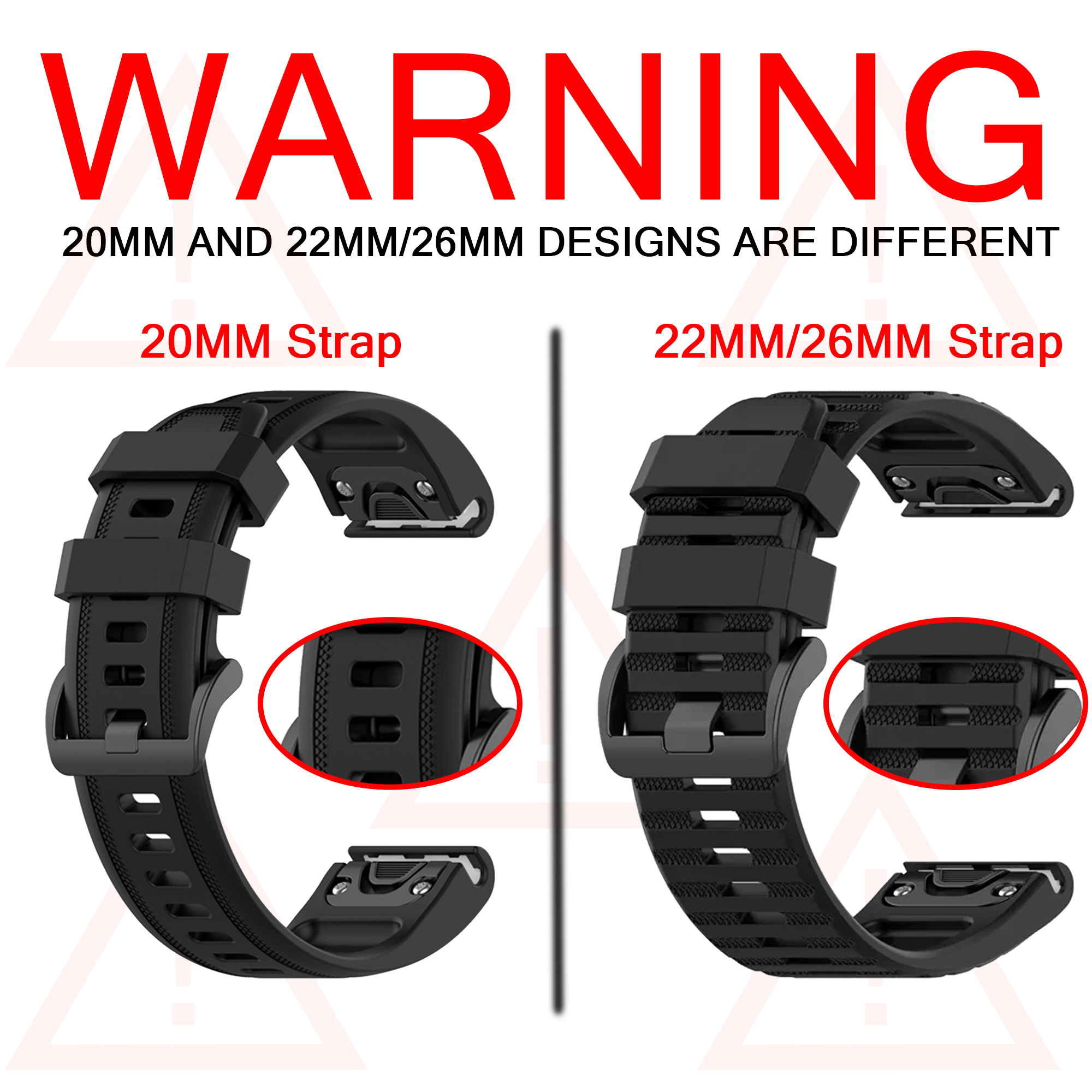 QuickFit 26mm 20mm 22mm Watchb - Silicone Watch Band 22Mm ulasan dan harga