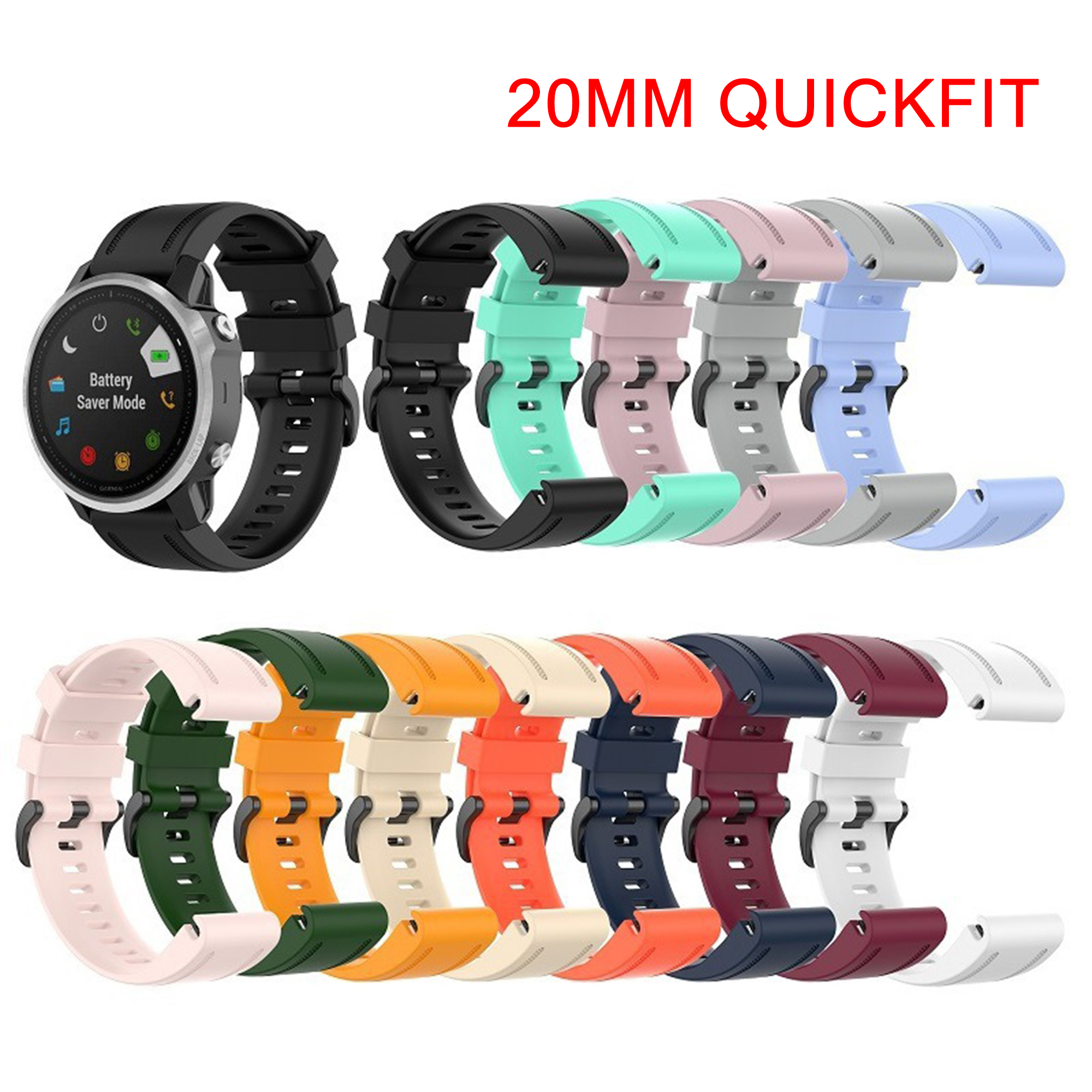 QuickFit 26mm 20mm 22mm Watchb - Silicone Watch Band 22Mm ulasan dan harga