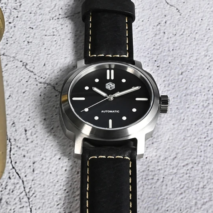 San Martin Mens Pilot Watches  - Leather Strap Quick Release ulasan dan harga