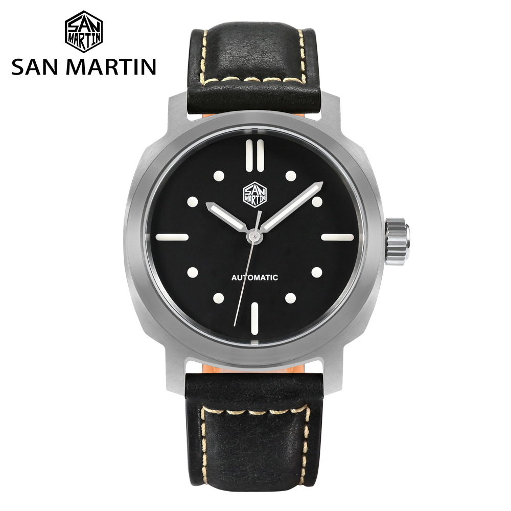 San Martin Mens Pilot Watches  - Leather Strap Quick Release ulasan dan harga