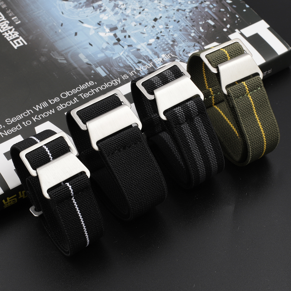 Nylon Watch Band 18mm 20mm 22m - Parachute Strap Elastic ulasan dan harga