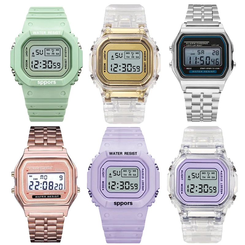 PCV/F91W Steel Strap Watch LED - Tropic Strap Vintage ulasan dan harga