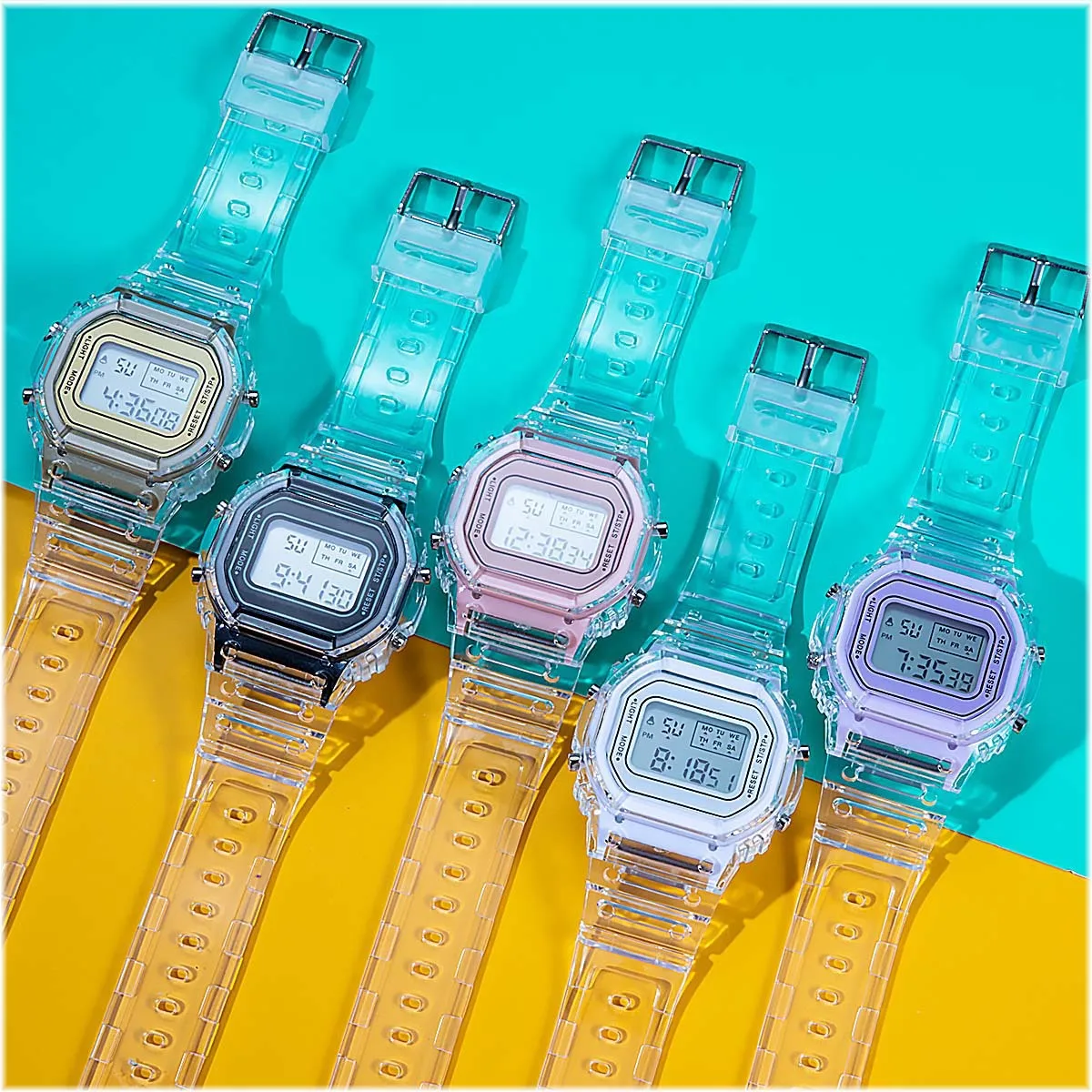 PCV/F91W Steel Strap Watch LED - Tropic Strap Vintage ulasan dan harga