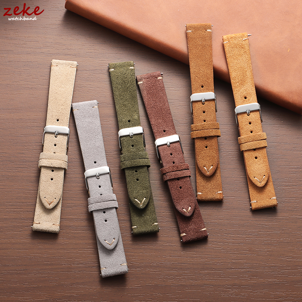 Vintage Soft Suede Leather Str - Suede Strap Watch ulasan dan harga