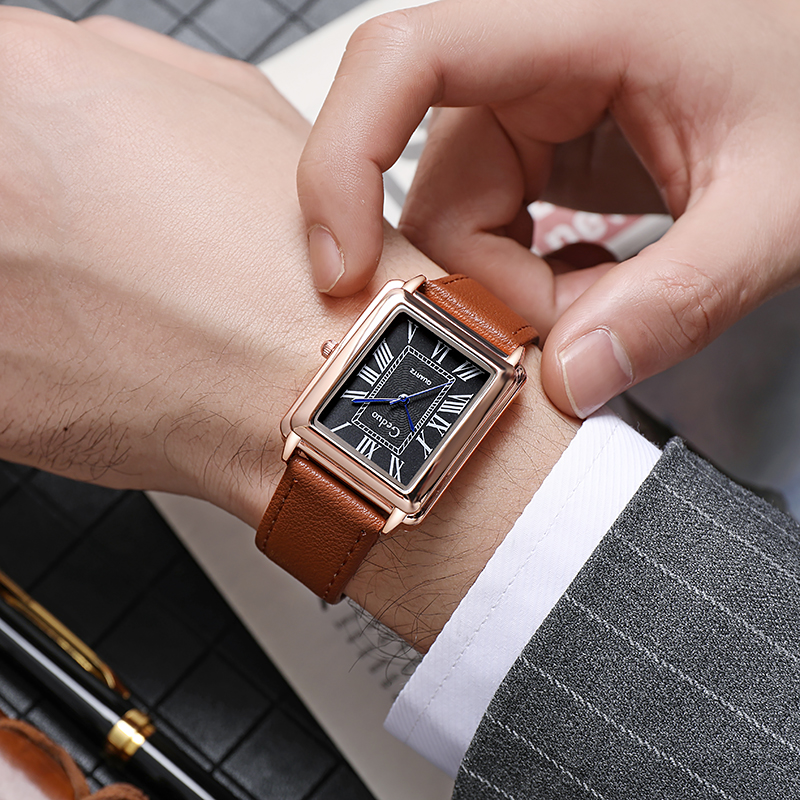 New Fashion Luxury Designer Re - Leather Watch Band Men ulasan dan harga