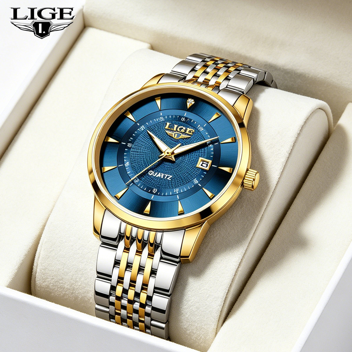 LIGE New 2025 Luxury Man Watch - Stainless Bracelet Diver ulasan dan harga