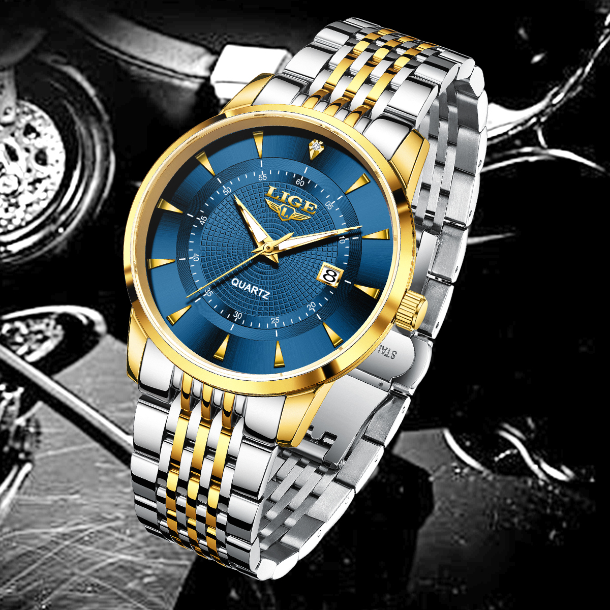 LIGE New 2025 Luxury Man Watch - Stainless Bracelet Diver ulasan dan harga