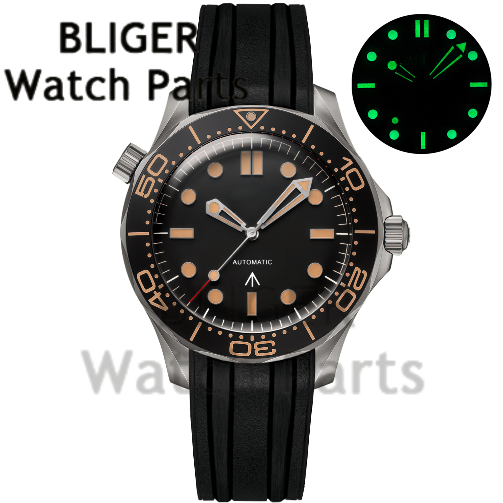 Customizable DIY 41mm Titanium - Stainless Bracelet Diver ulasan dan harga