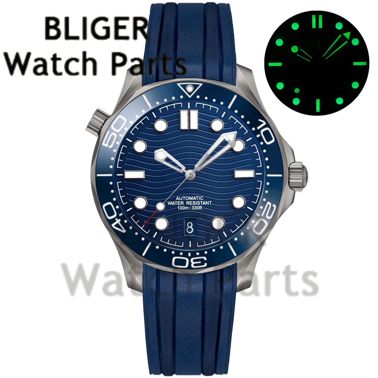 Customizable DIY 41mm Titanium - Stainless Bracelet Diver ulasan dan harga