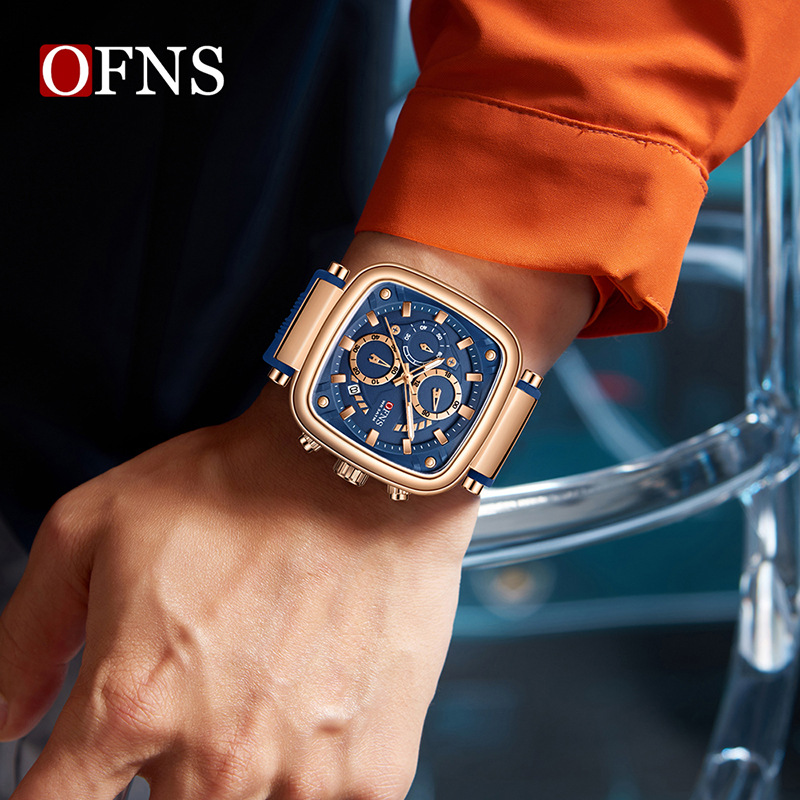 OFNS square waterproof sports  - Rubber Strap Diver ulasan dan harga