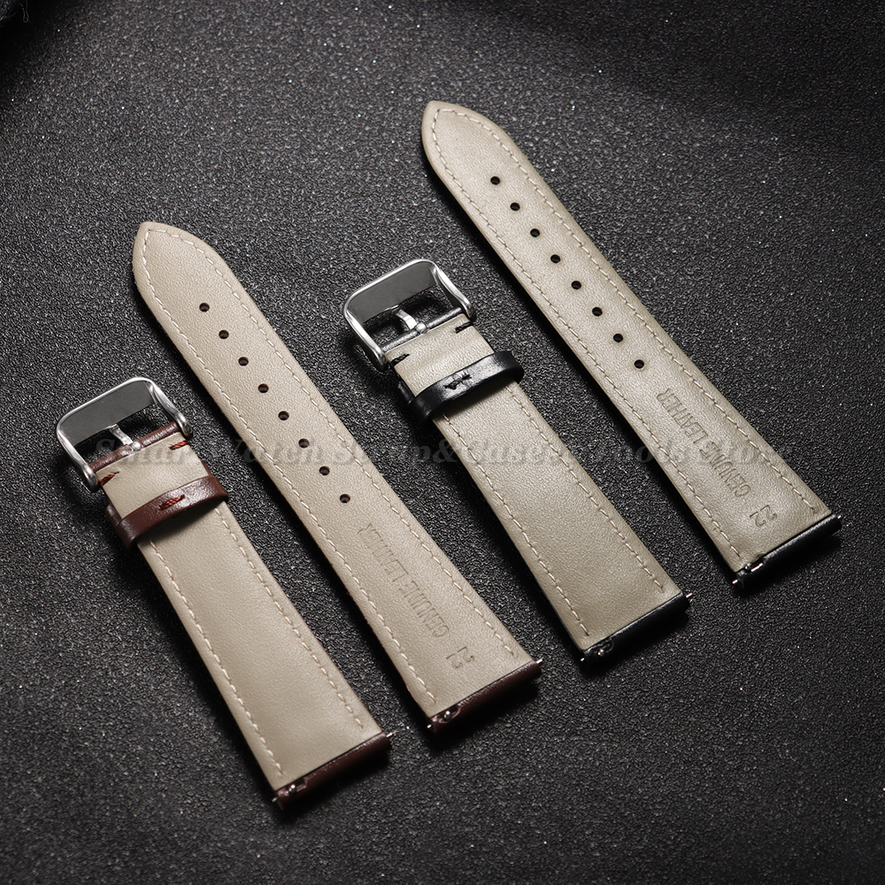 Genuine Leather Wristwatch Ban - Leather Strap Quick Release ulasan dan harga