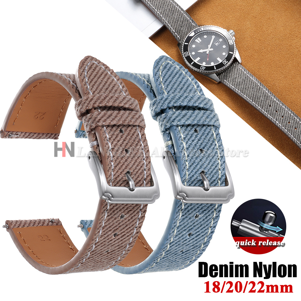 Denim Nylon Watch Strap Canvas - Canvas Strap Watch ulasan dan harga