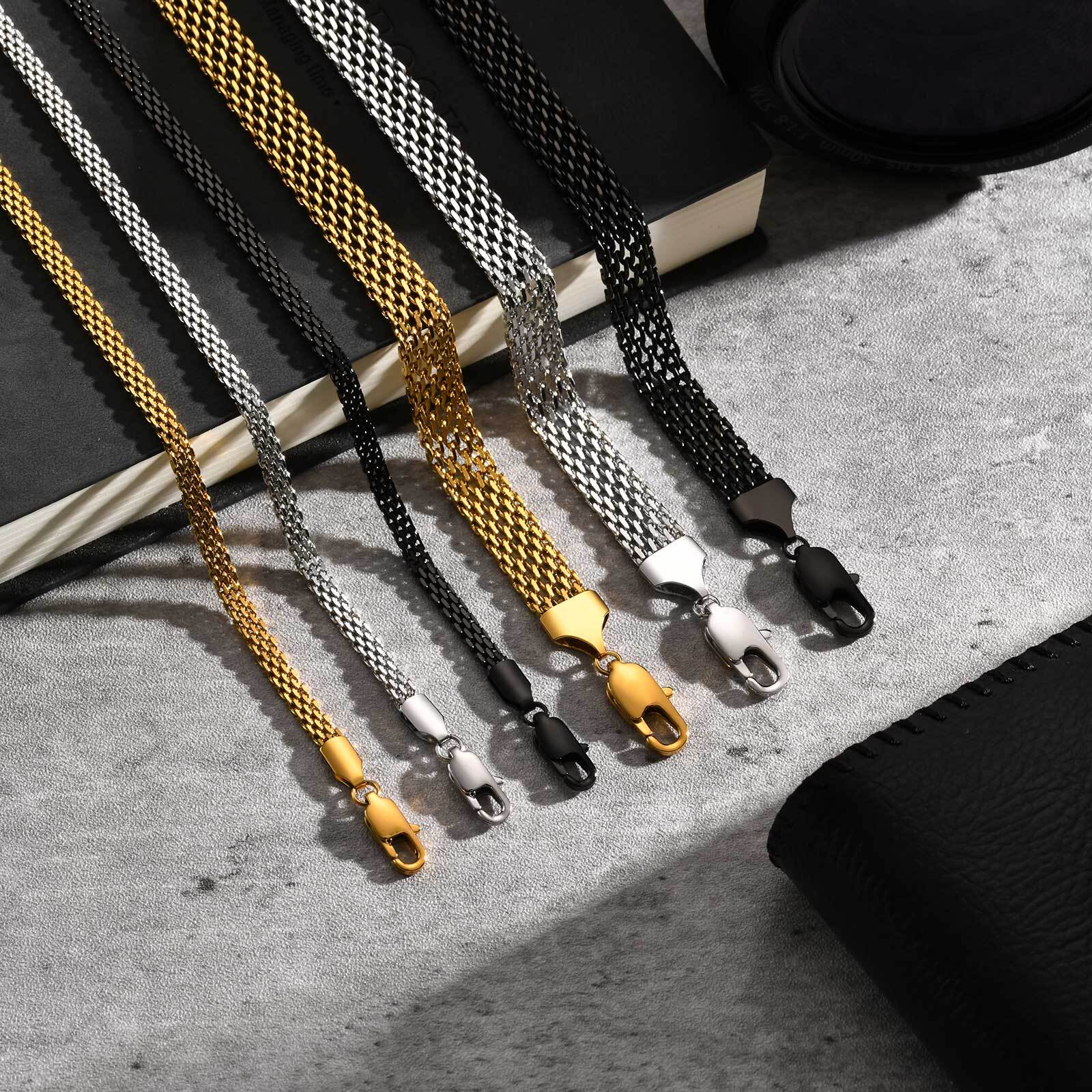 3/8mm Mesh Strap Chain Bracele - Mesh Strap Metal ulasan dan harga