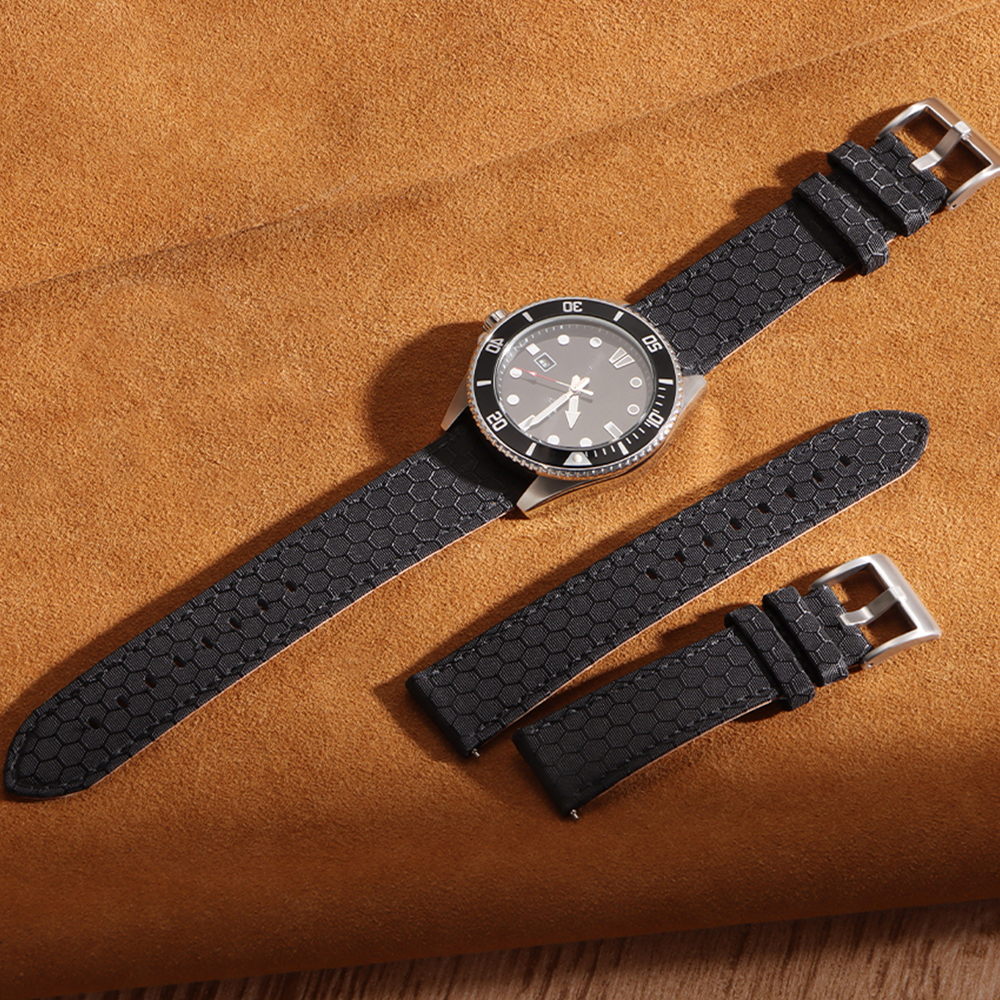 20mm 22mm Smooth Genuine Nylon - Perlon Strap Woven ulasan dan harga