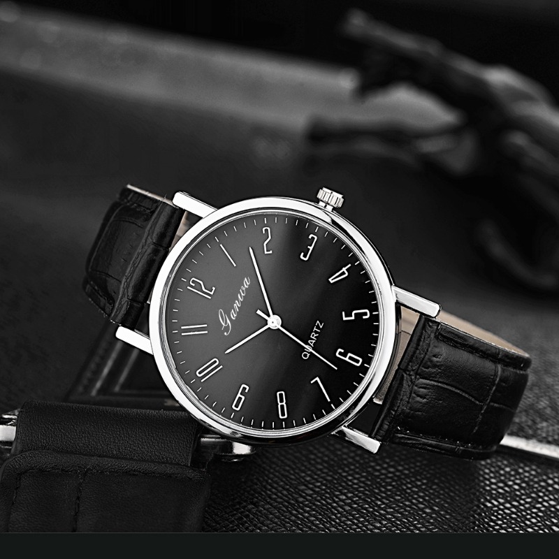 Men's Watch Fashion Arabic Qua - Leather Watch Band Men ulasan dan harga