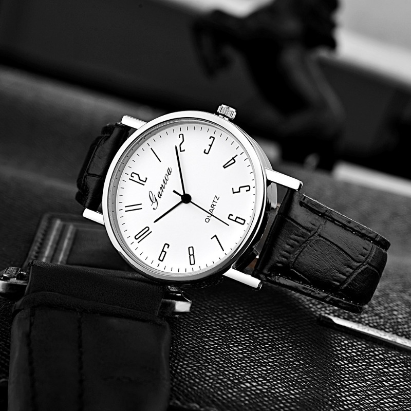Men's Watch Fashion Arabic Qua - Leather Watch Band Men ulasan dan harga