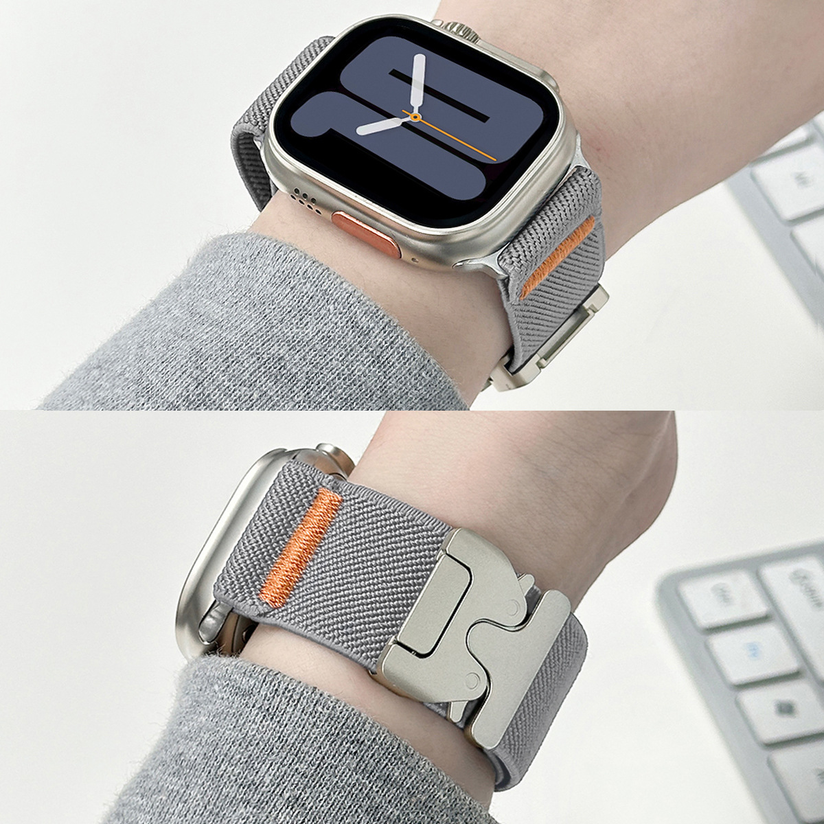 For Apple Watch Band Nylon Ela - Parachute Strap Elastic ulasan dan harga