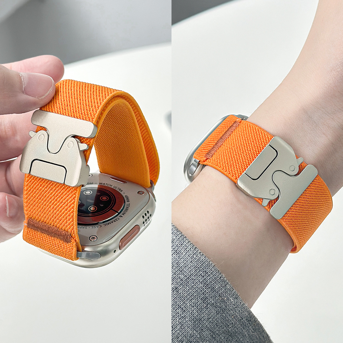 For Apple Watch Band Nylon Ela - Parachute Strap Elastic ulasan dan harga