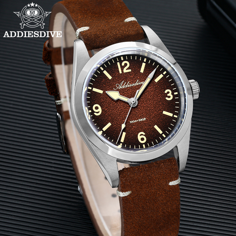 ADDIESDIVE Japan 2035 Super Lu - Suede Strap Watch ulasan dan harga