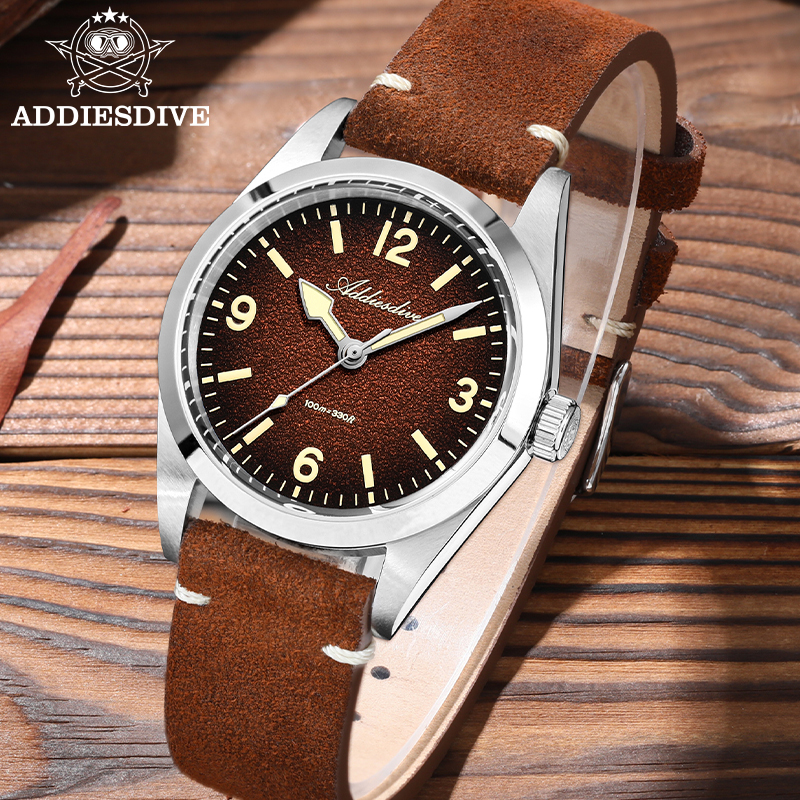 ADDIESDIVE Japan 2035 Super Lu - Suede Strap Watch ulasan dan harga