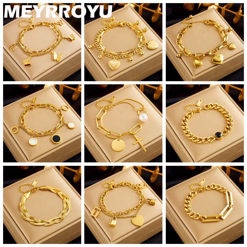 MEYRROYU 316 Stainless Steel B - Butterfly Clasp Deployant ulasan dan harga