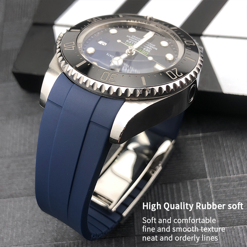 21mm Silicone Rubber Watch Ban - Rubber Strap Diver ulasan dan harga
