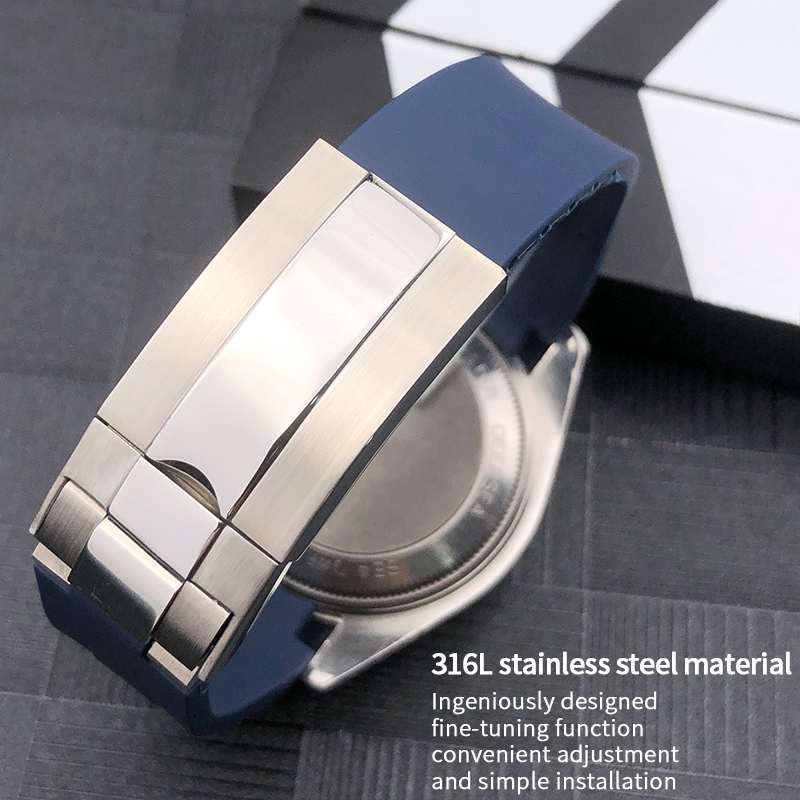 21mm Silicone Rubber Watch Ban - Rubber Strap Diver ulasan dan harga