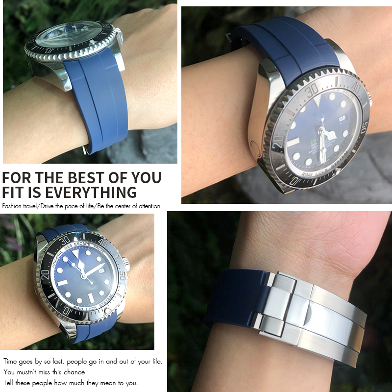 21mm Silicone Rubber Watch Ban - Rubber Strap Diver ulasan dan harga