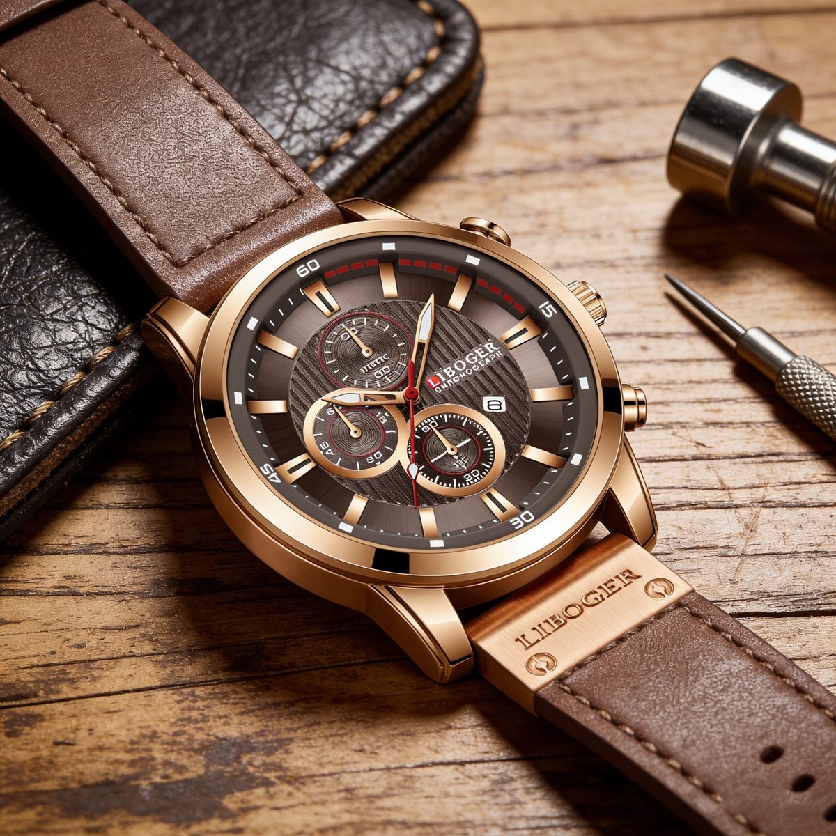 Business Men Quartz Watch High - Leather Watch Band Men ulasan dan harga