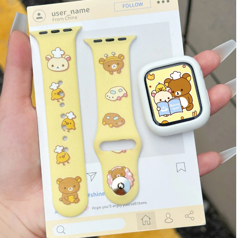 Cute Rilakkuma Print Silicone  - Silicone Band Women ulasan dan harga