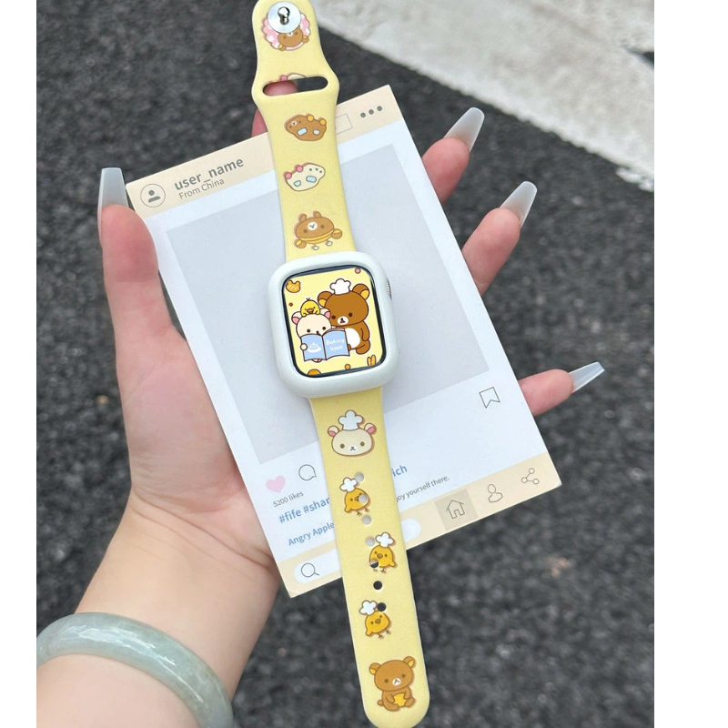 Cute Rilakkuma Print Silicone  - Silicone Band Women ulasan dan harga