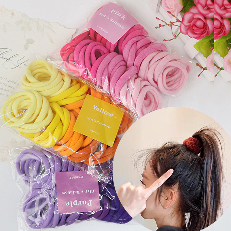 50PCS/Set Women Girls Basic Ha - Silicone Band Women ulasan dan harga