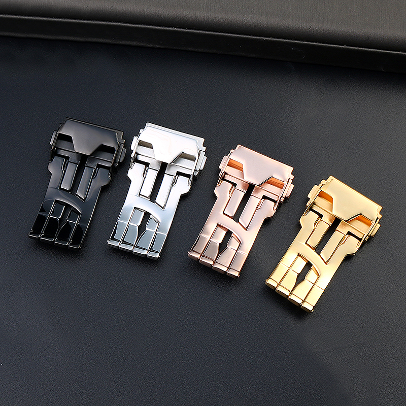 18 22mm Solid Stainless Steel  - Leather Watch Band Men ulasan dan harga