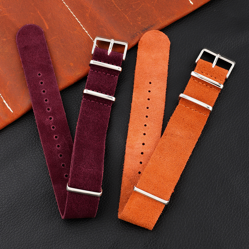 18mm 20mm 22mm Vintage Soft Su - Suede Strap Watch ulasan dan harga