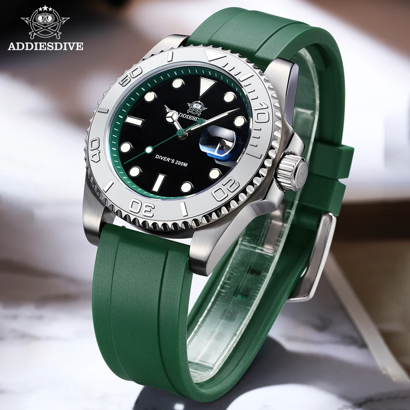 ADDIESDIVE Rotatable Ceramic B - Rubber Strap Diver ulasan dan harga