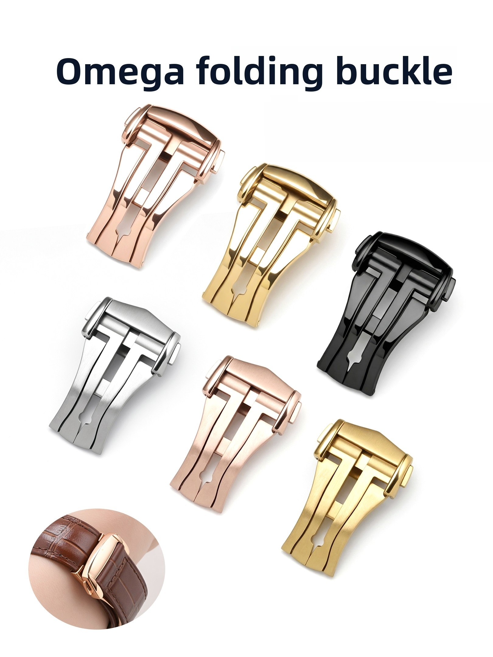 For Omega Deployment Clasp Lea - Butterfly Clasp Deployant ulasan dan harga