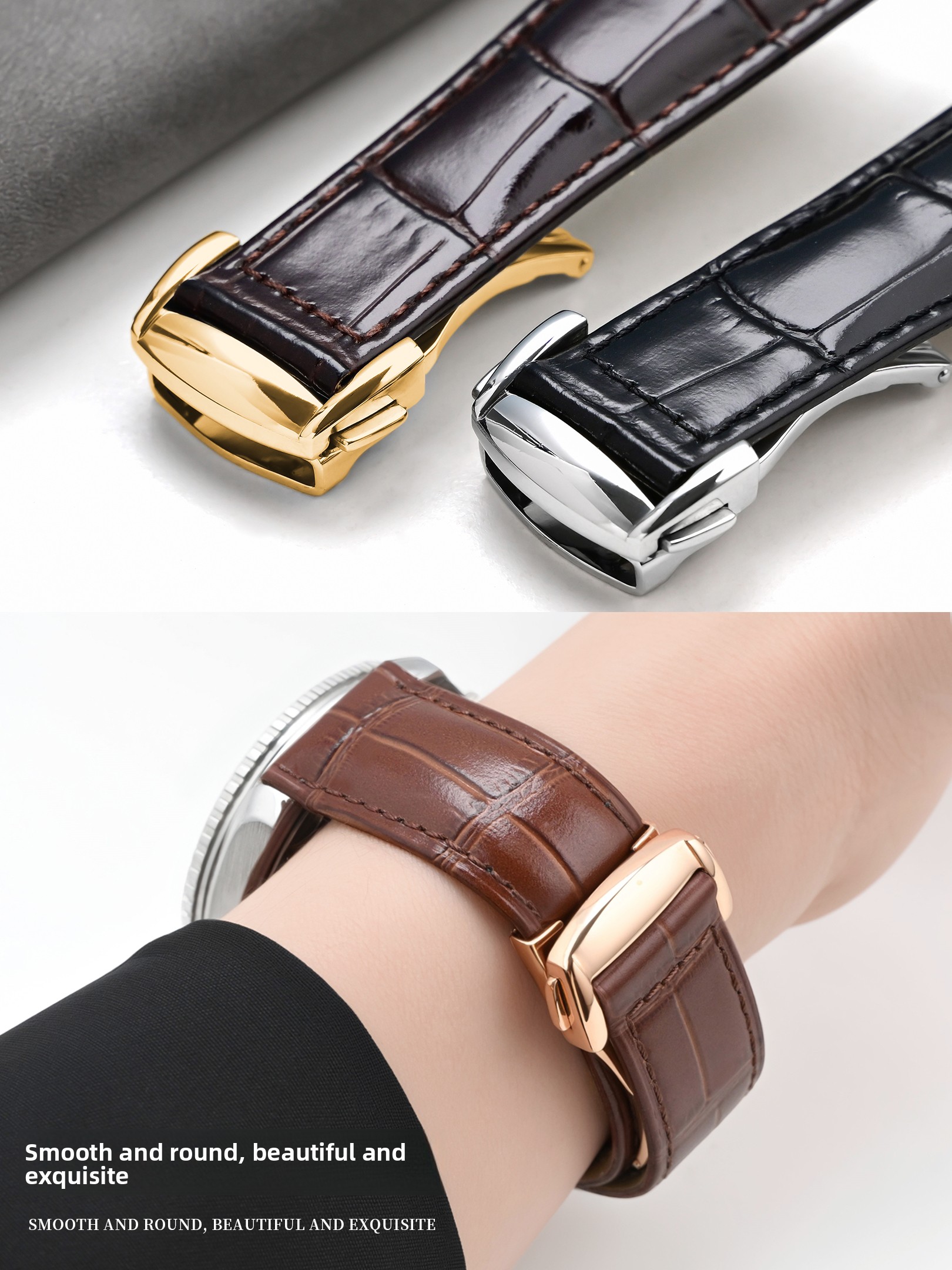 For Omega Deployment Clasp Lea - Butterfly Clasp Deployant ulasan dan harga
