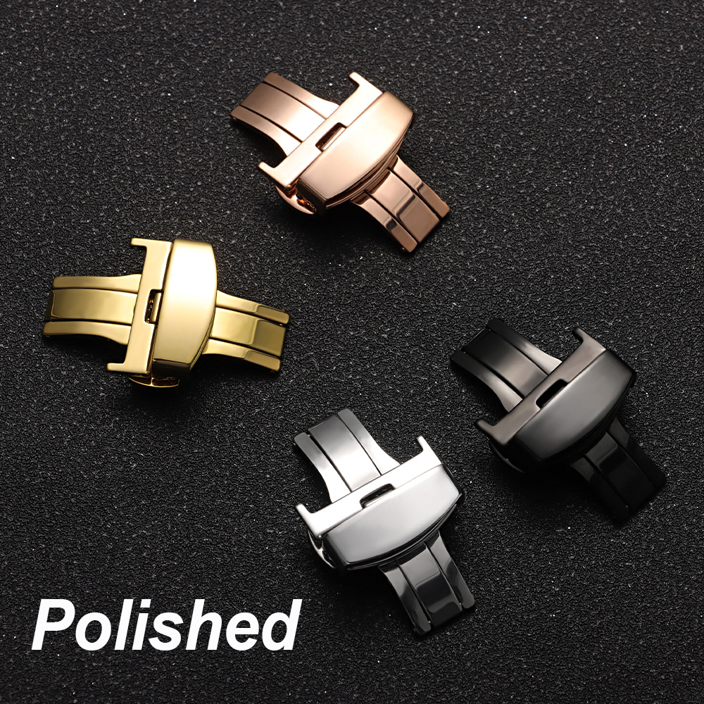 10/12/14/16/18/20/22mm Polishe - Butterfly Clasp Deployant ulasan dan harga