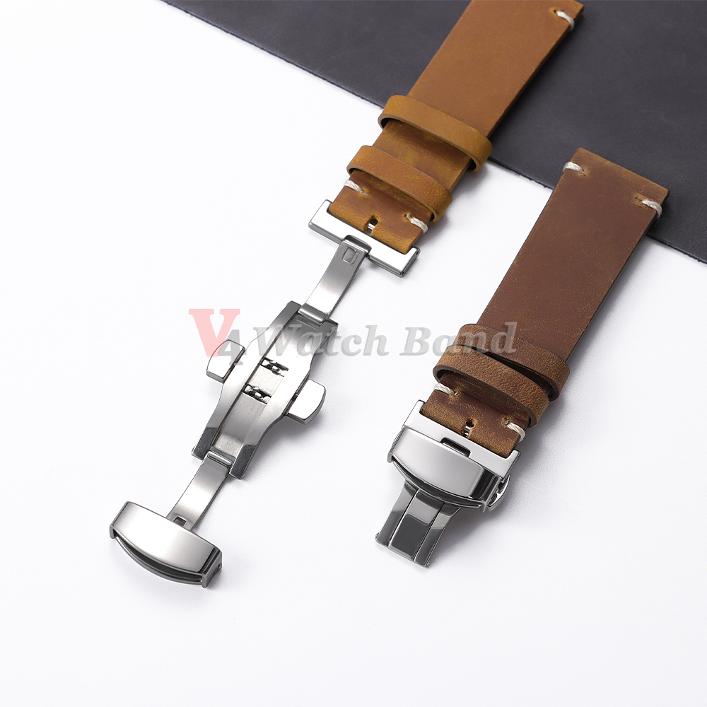Polished Matte Double Button W - Butterfly Clasp Deployant ulasan dan harga